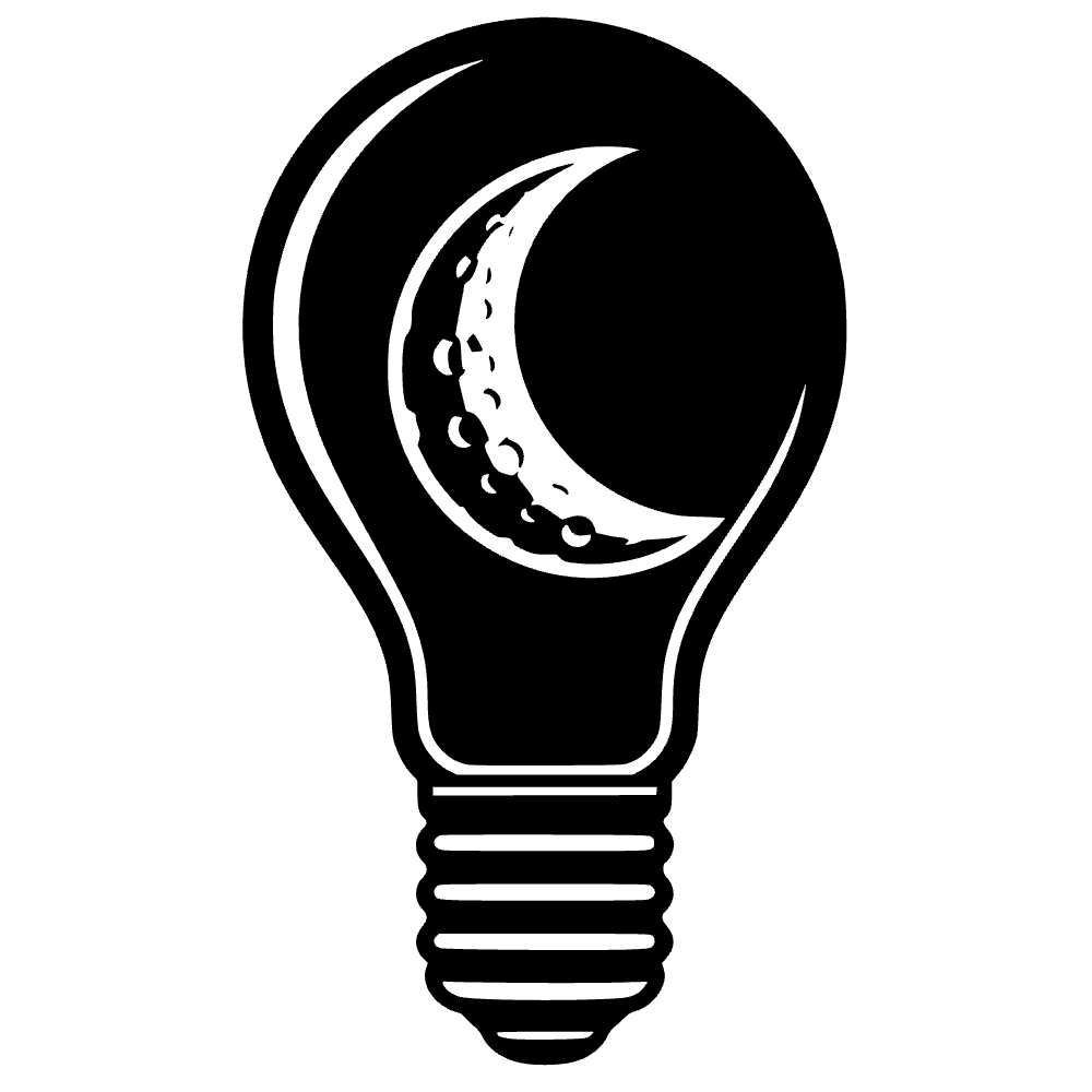 Luna dentro de bombilla — archivo SVG
