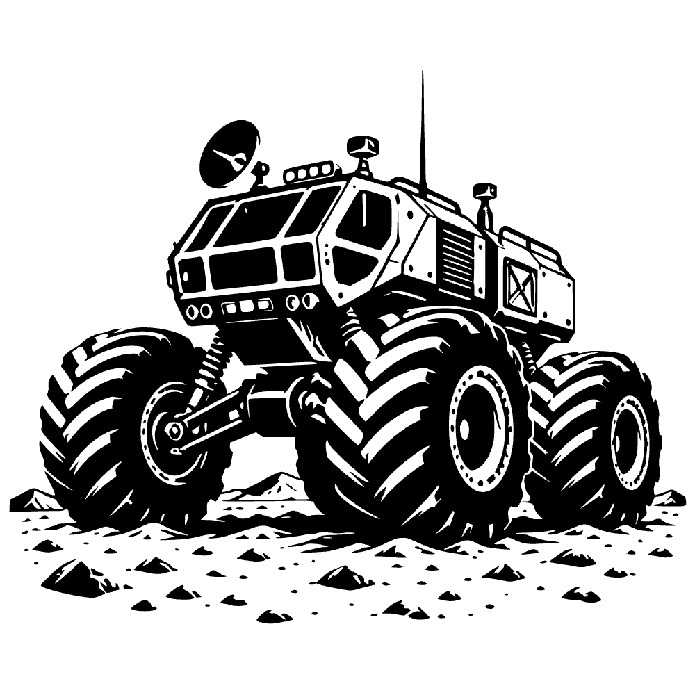 Moon Rover Silhouette SVG SVG cut file preview