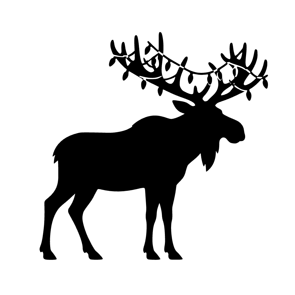 Alce con luces de perfil — archivo SVG