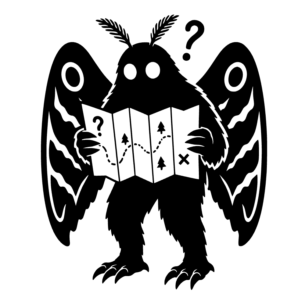 Mothman Holding Map Icon SVG cut file preview