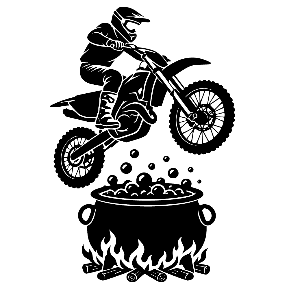 Motocross Rider Jumping SVG SVG cut file preview