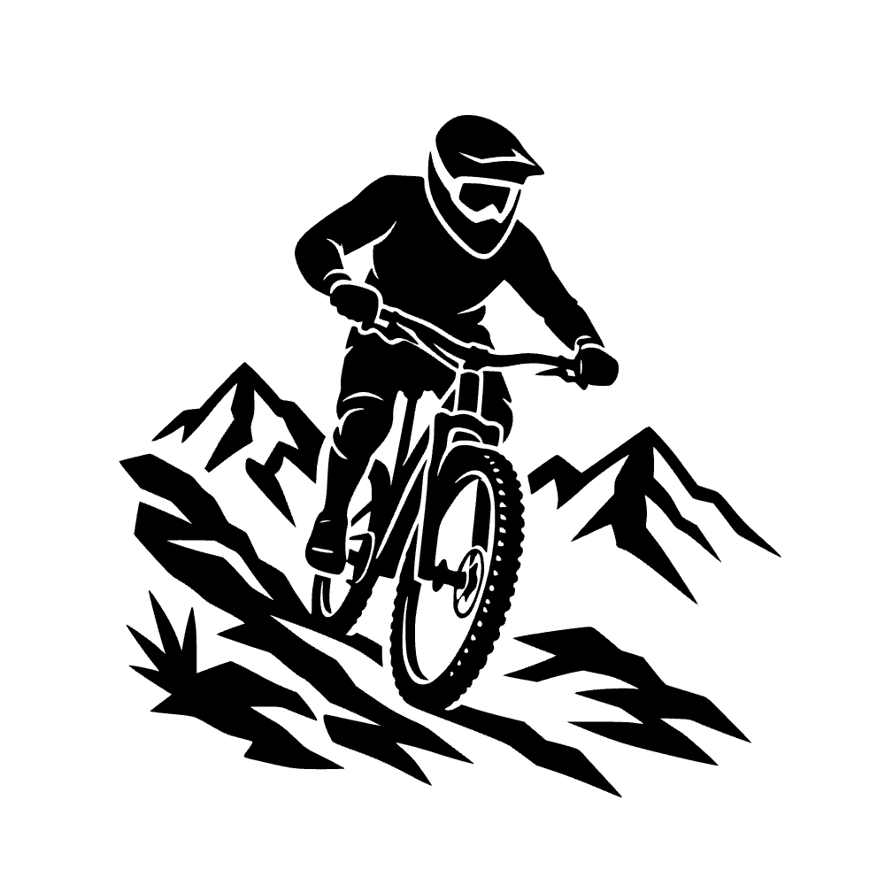 Ciclista de montaña — archivo SVG