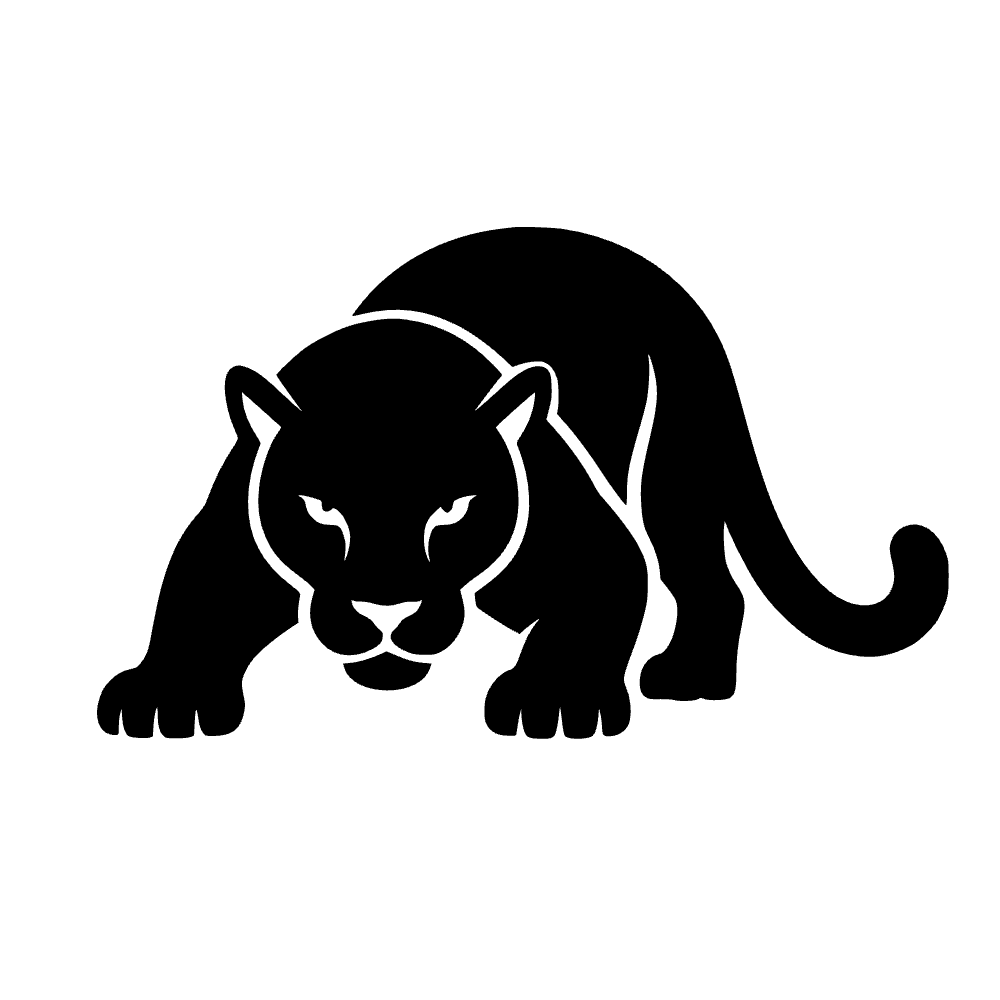 Puma agazapado — archivo SVG