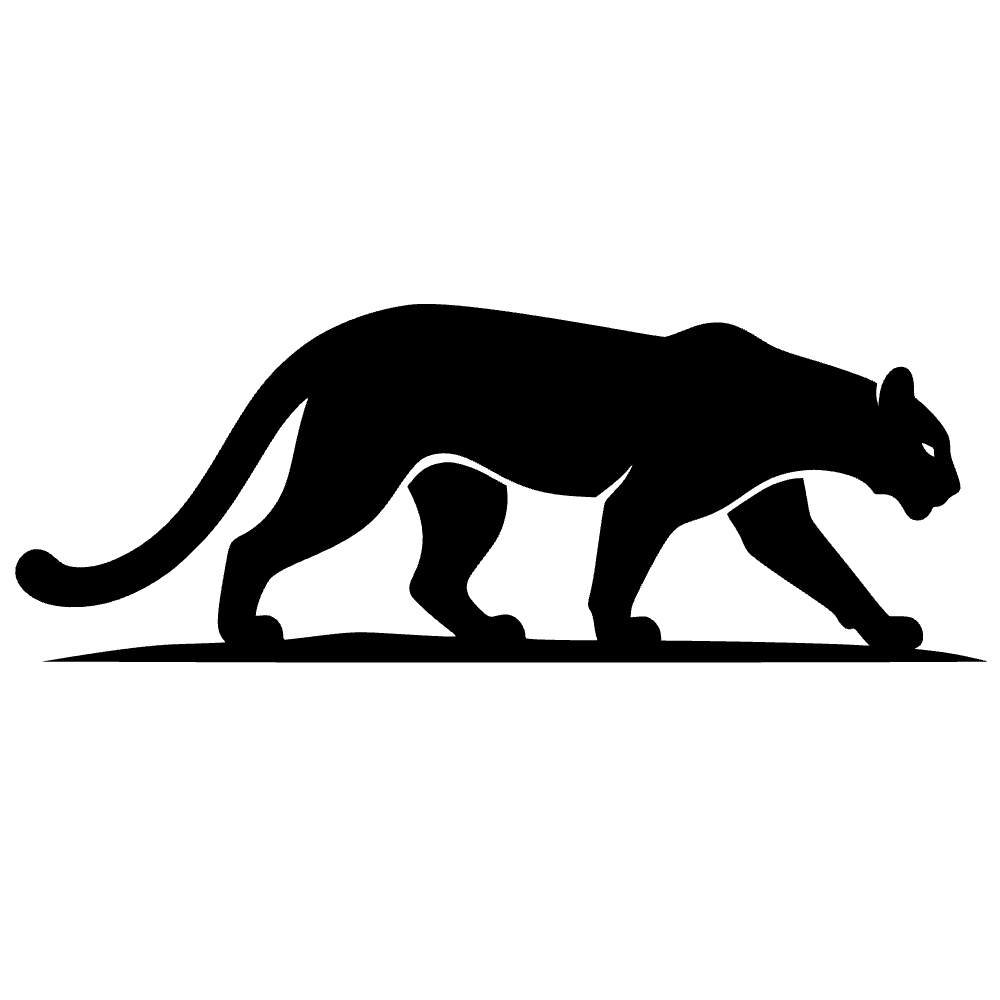 Mountain Lion Silhouette SVG cut file preview