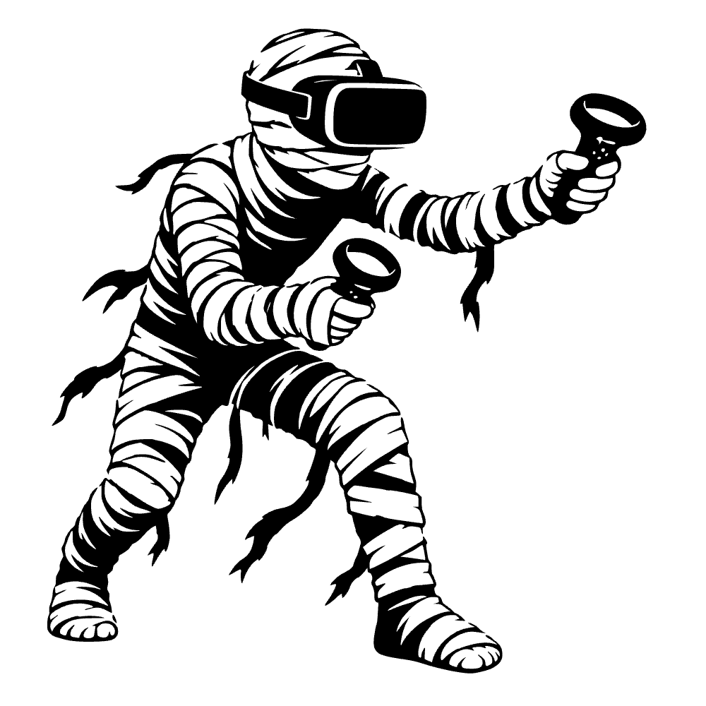 Momia jugando realidad virtual — archivo SVG