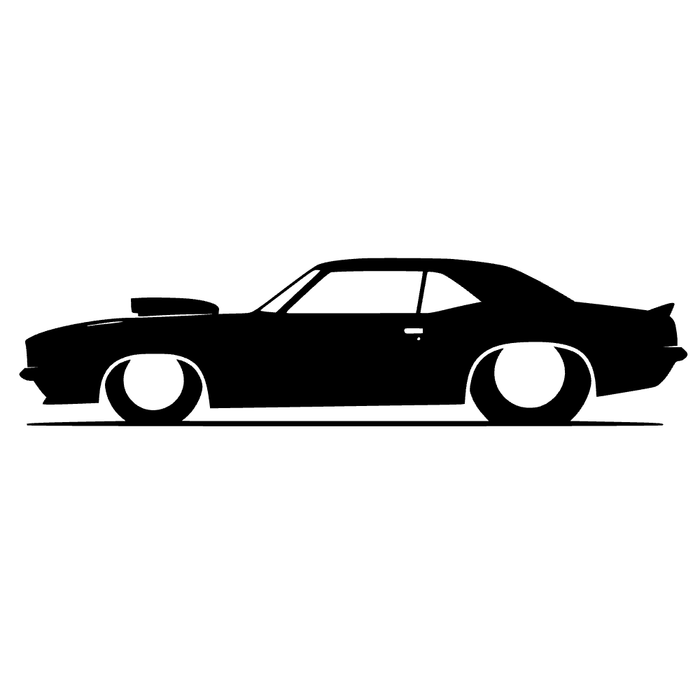 Muscle Car Profile SVG cut file preview