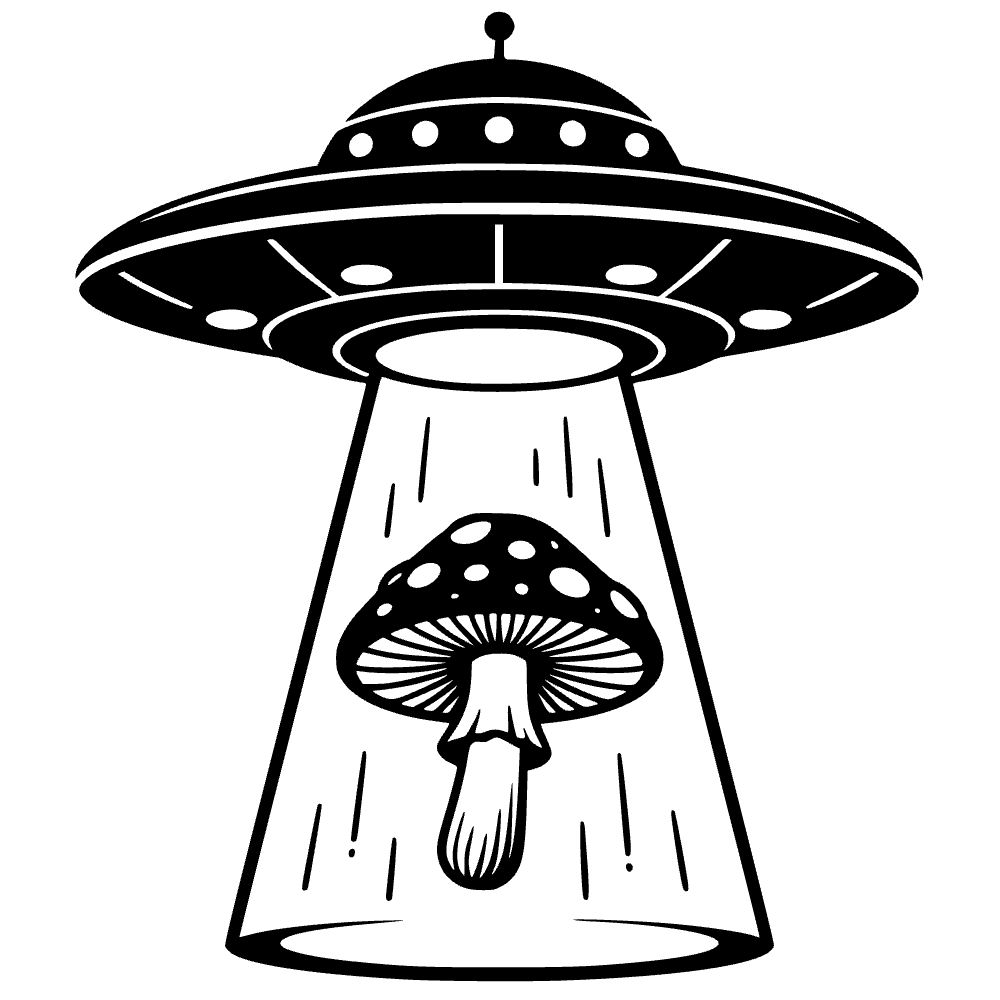 Hongo siendo abducido — archivo SVG