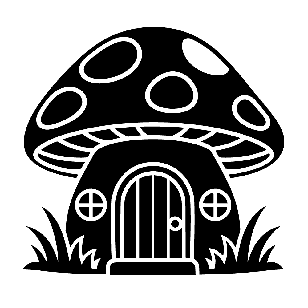 Puerta de casa de champiñones — archivo SVG