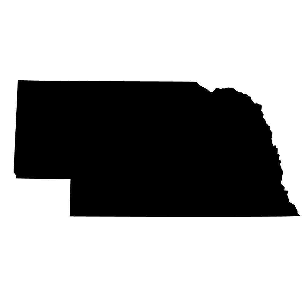 Ícono de mapa de Nebraska — archivo SVG