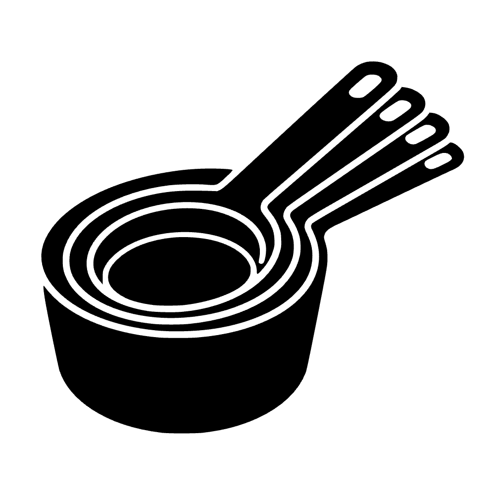 Tazas medidoras anidadas — archivo SVG