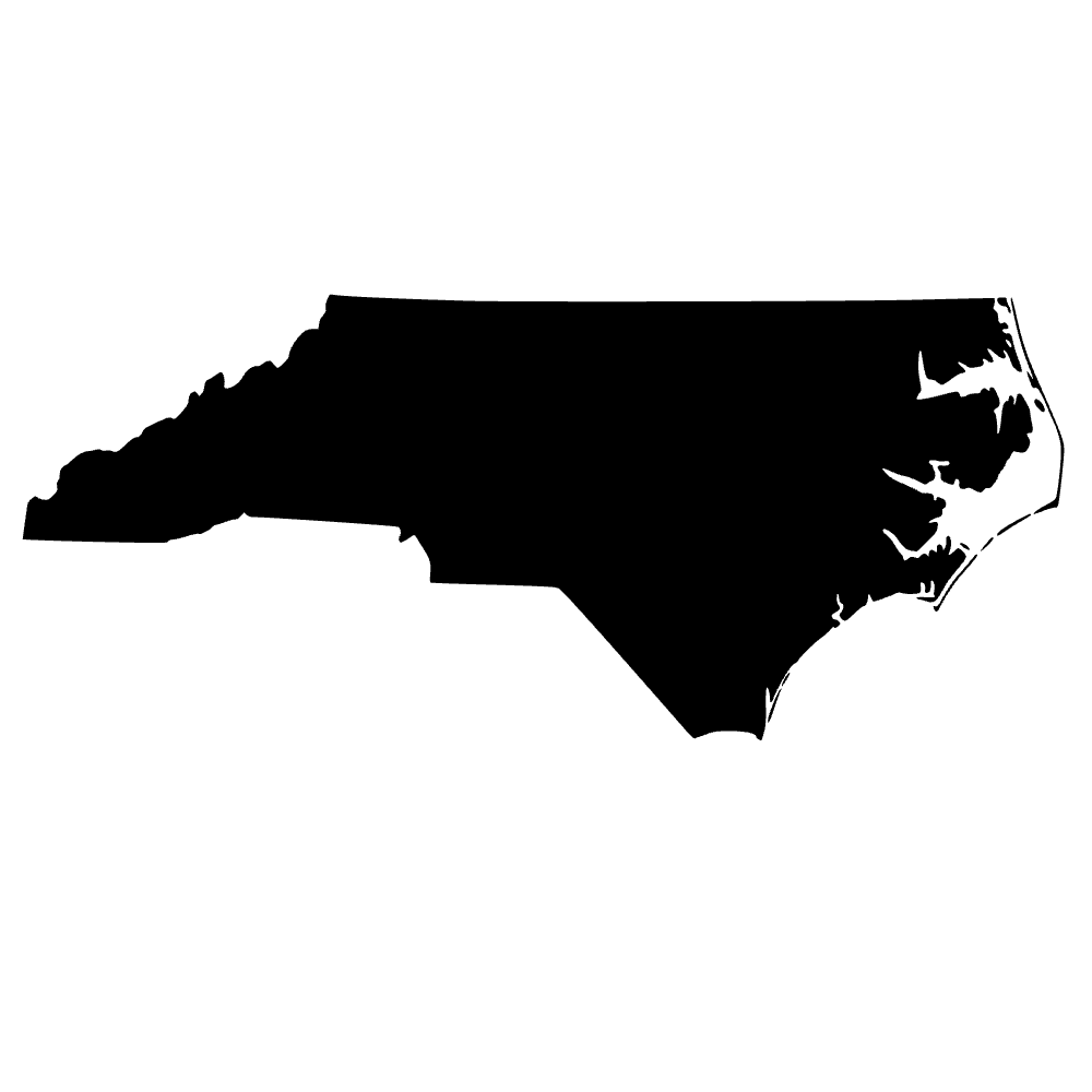 Mapa de Carolina del Norte — archivo SVG