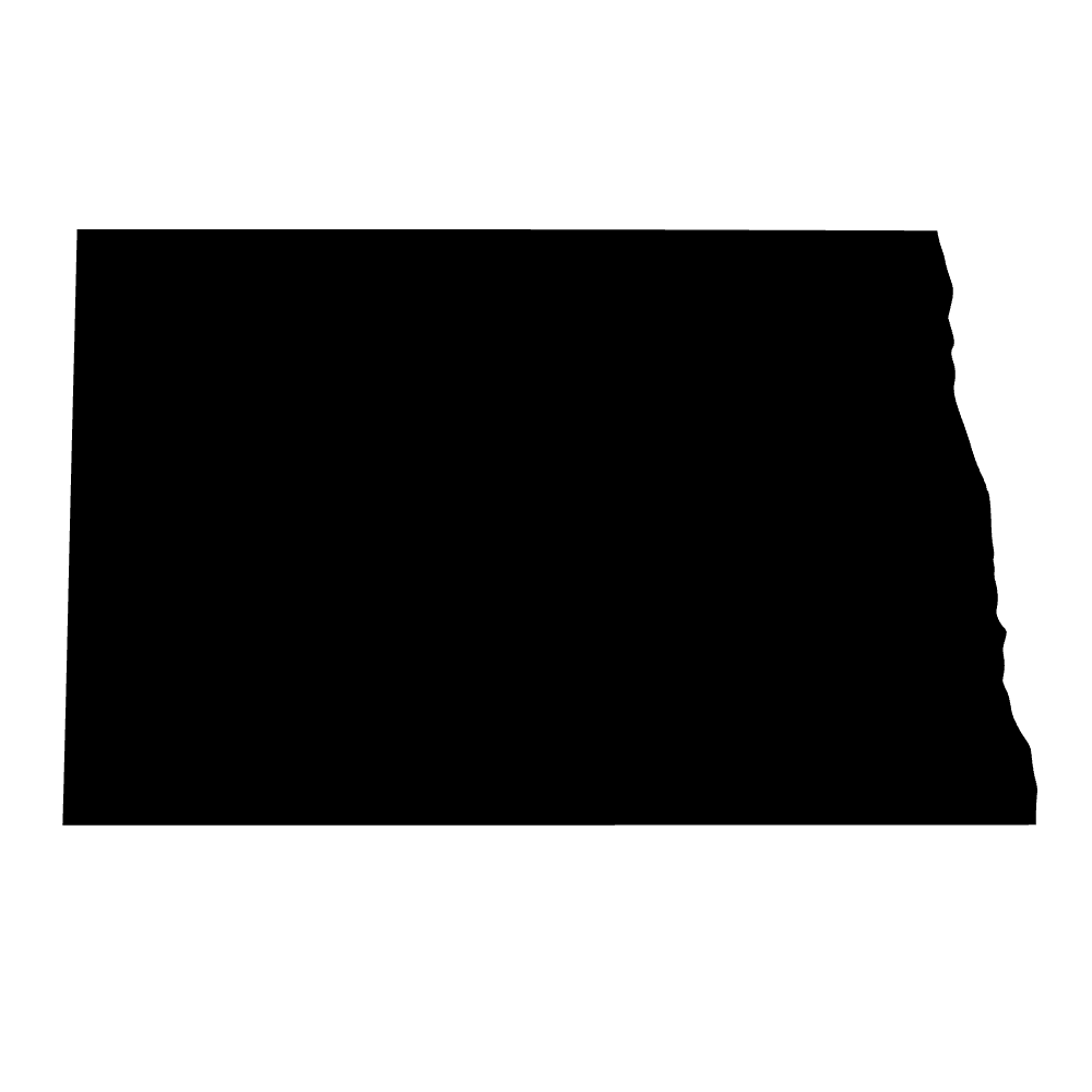 Mapa de Dakota del Norte — archivo SVG