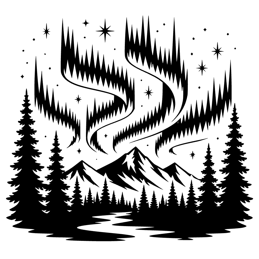 Auroras boreales — archivo SVG