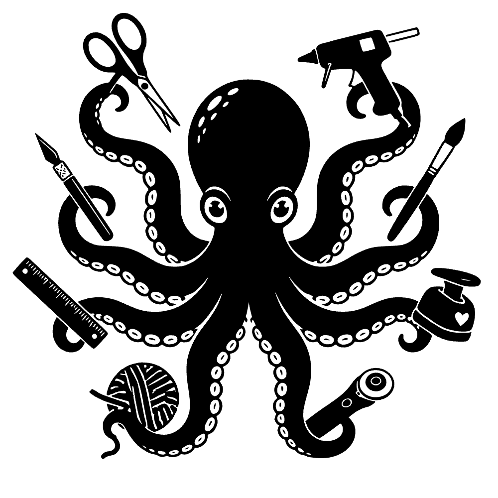 Octopus Holding Eight Different Icon SVG SVG cut file preview