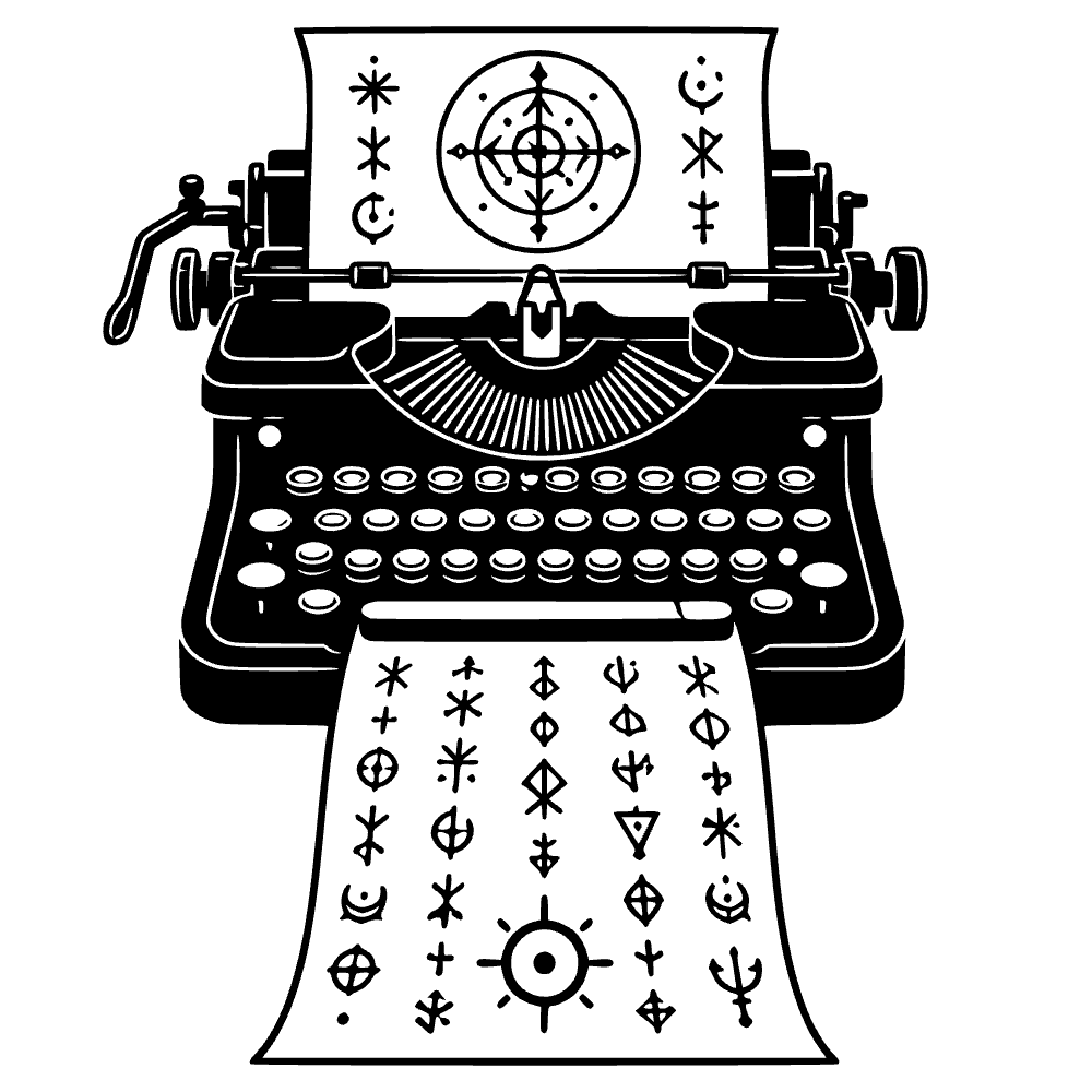 Old Typewriter Paper Feeding Icon SVG cut file preview