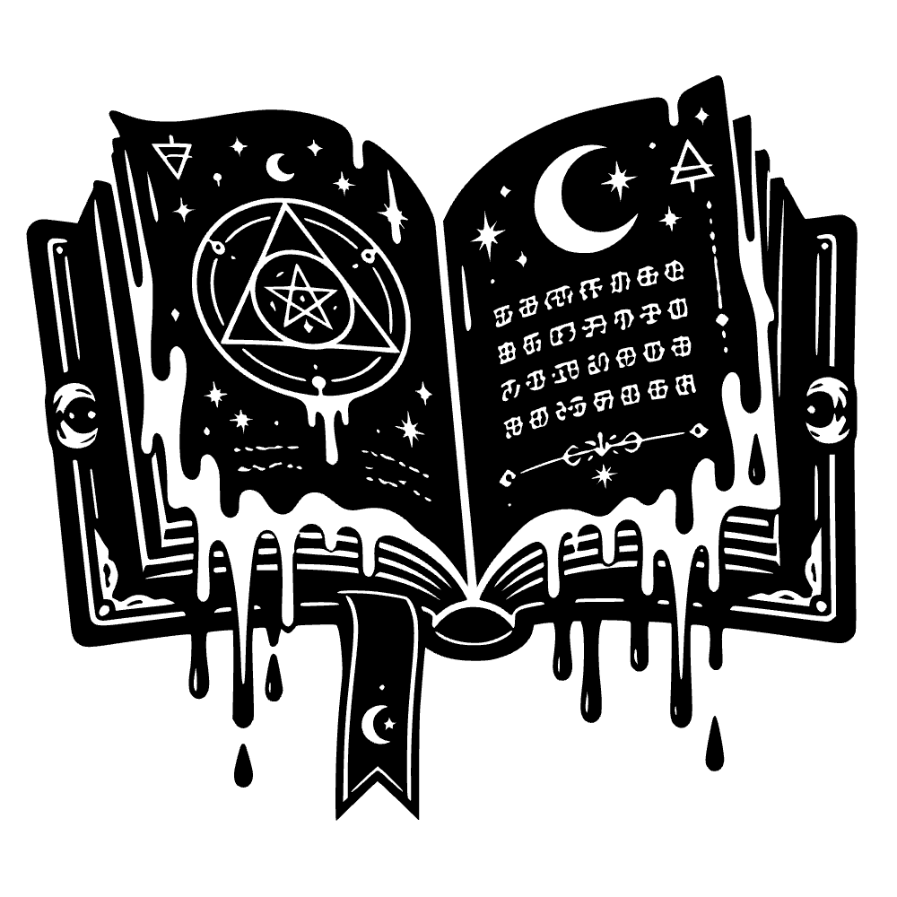 Ícono de libro de hechizos abierto — vista previa del archivo SVG