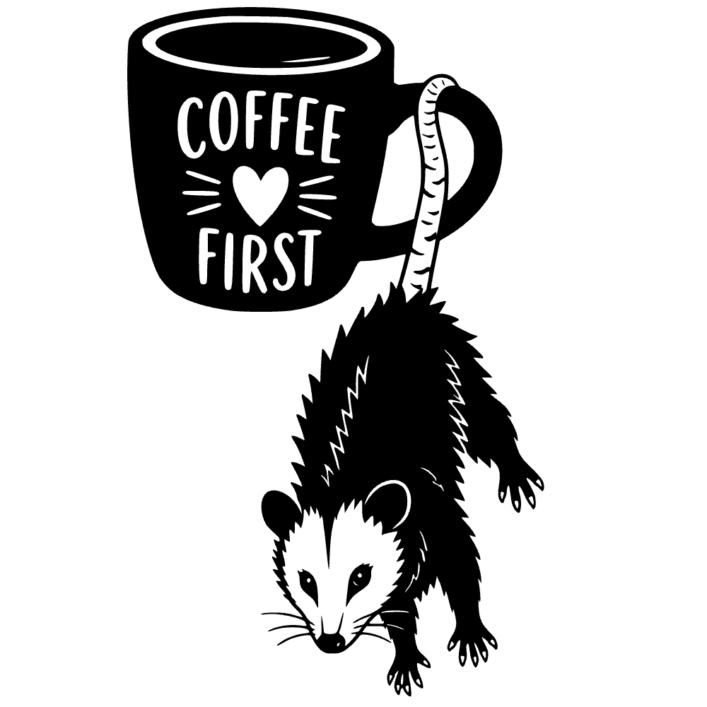 Opossum Hanging Icon SVG cut file preview