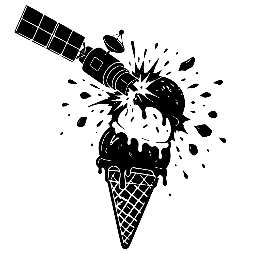 Orbital Satellite Crashing SVG cut file preview