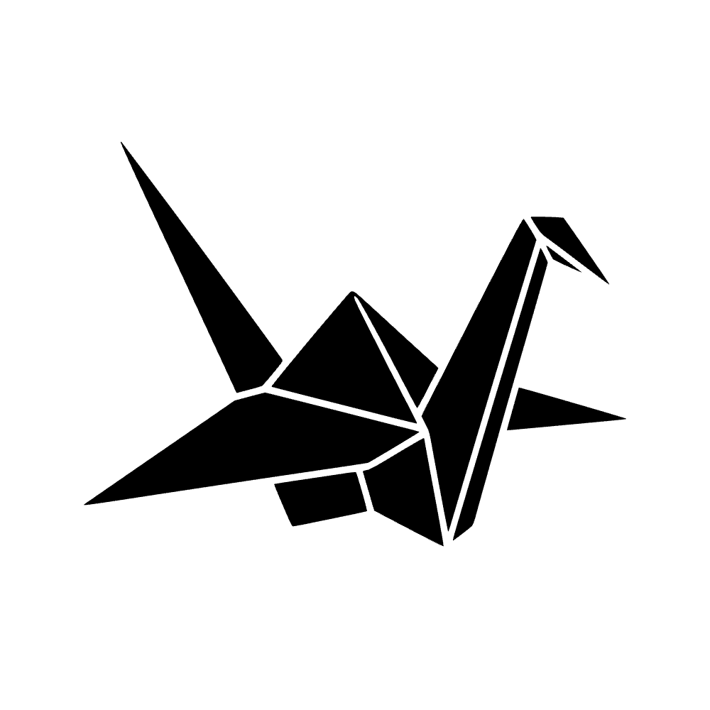Grulla de origami — archivo SVG
