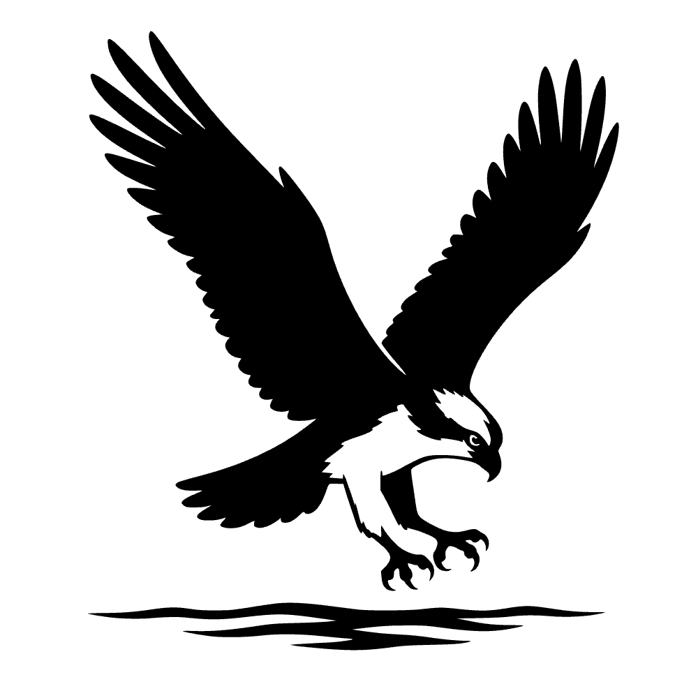 Osprey Talons Out Wings Icon SVG cut file preview