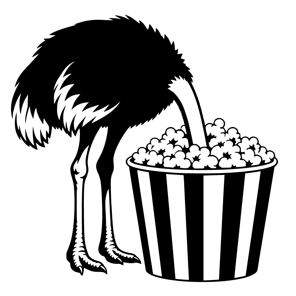 Ostrich Burying Head SVG cut file