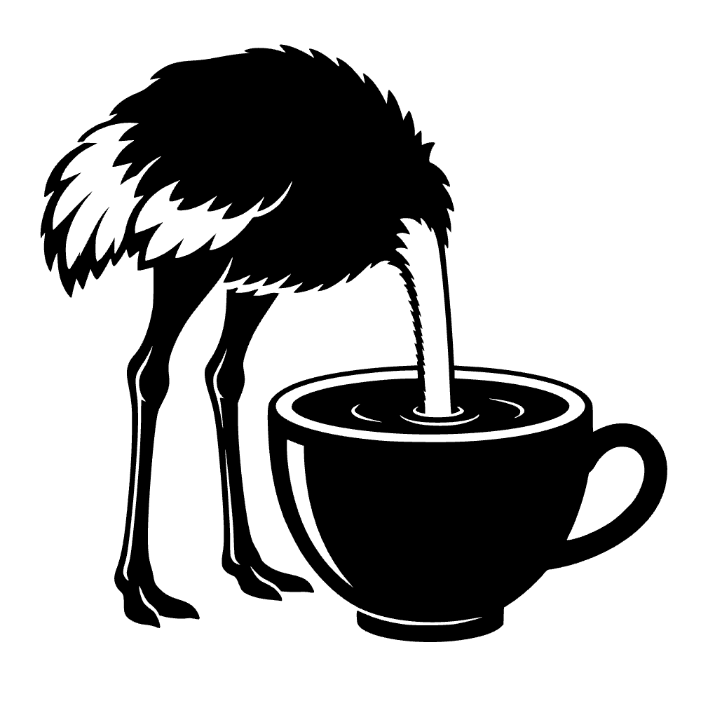 Avestruz enterrando su cabeza — archivo SVG