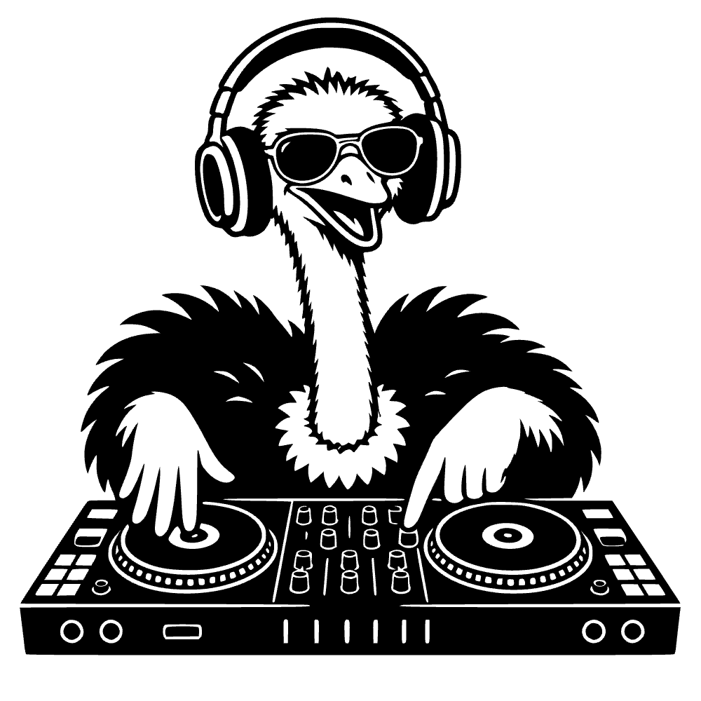 Ostrich DJ — archivo SVG
