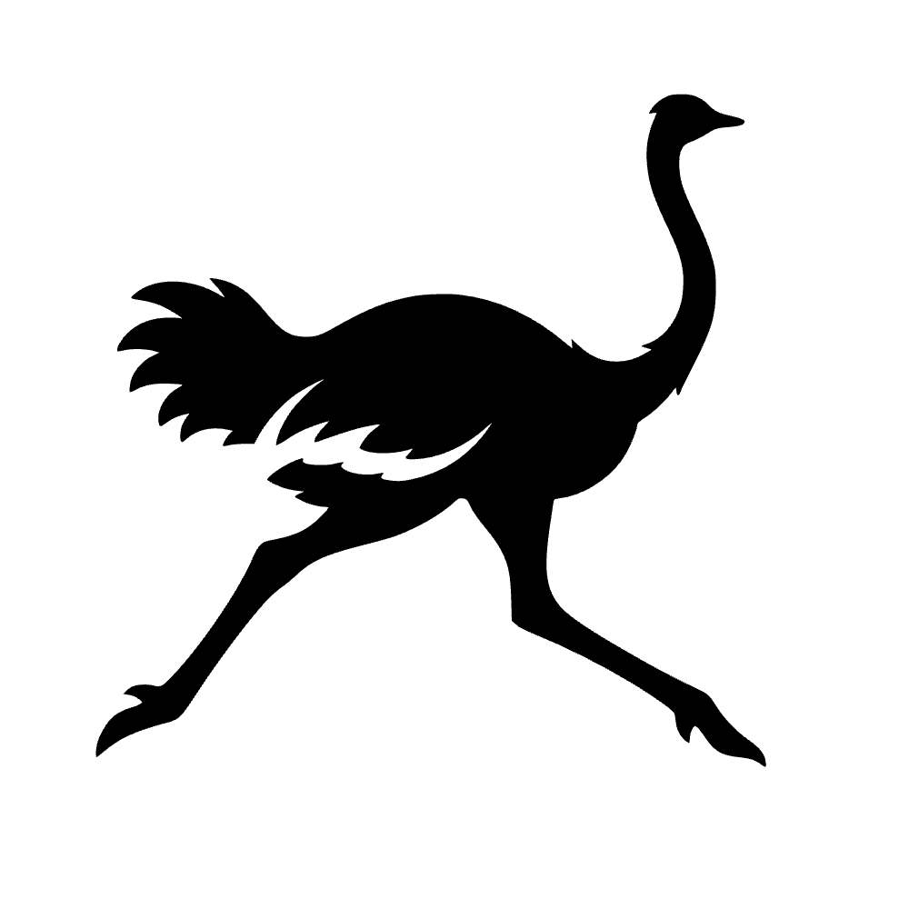 Avestruz corriendo — archivo SVG