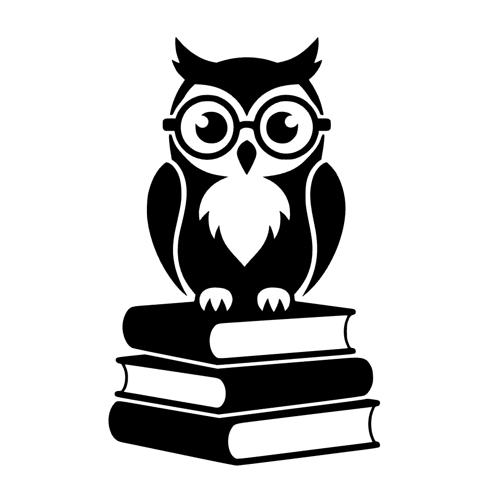 Búho con gafas de lectura — archivo SVG