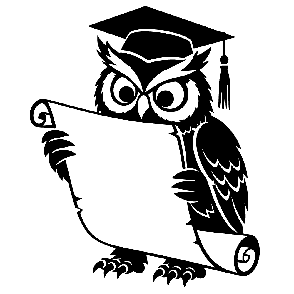 Owl Wearing Graduation Cap SVG SVG cut file preview