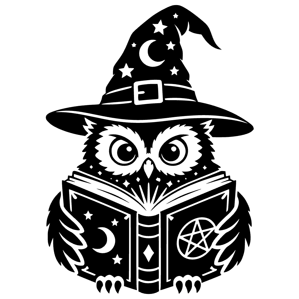 Owl Wearing Wizard Hat SVG cut file