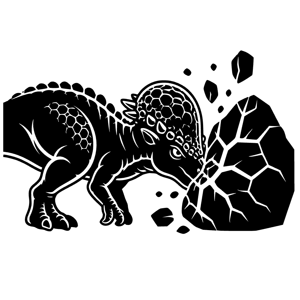 Pachicefalosaurio embistiendo — archivo SVG