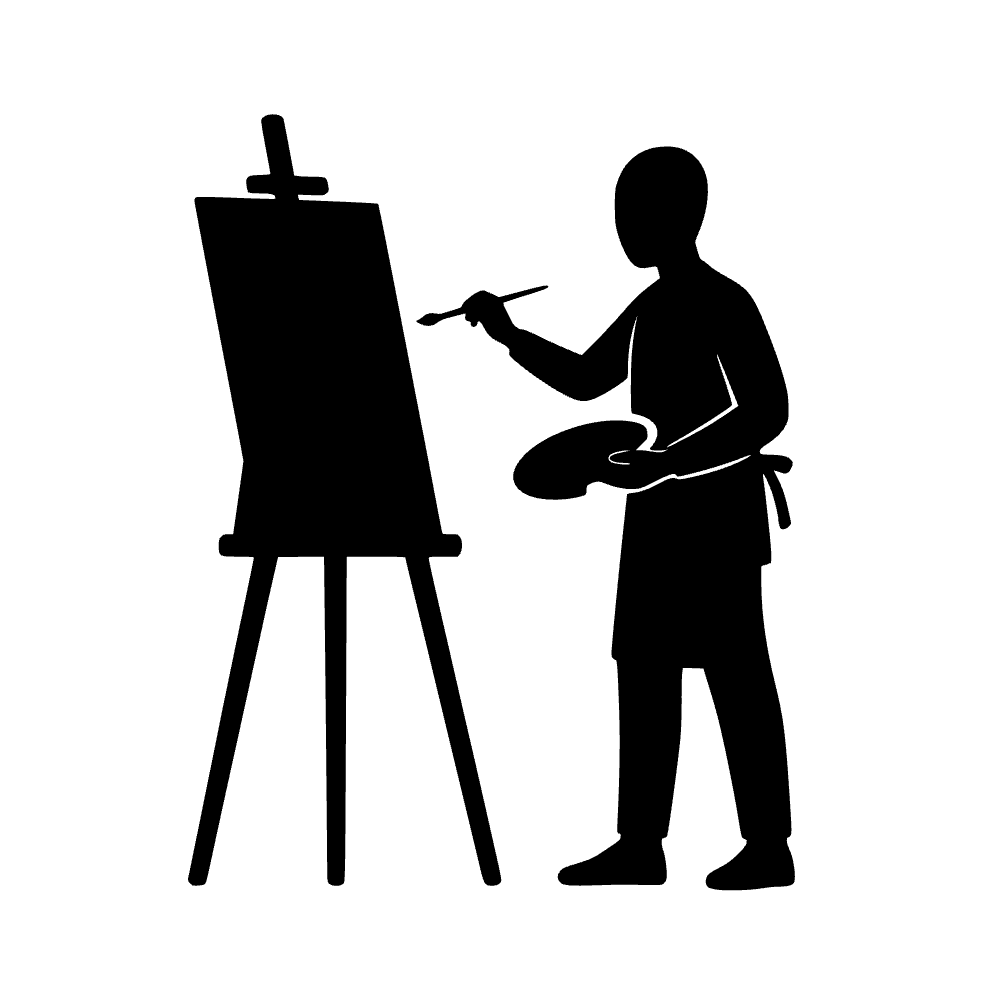 Caballetes de artista pintor — archivo SVG
