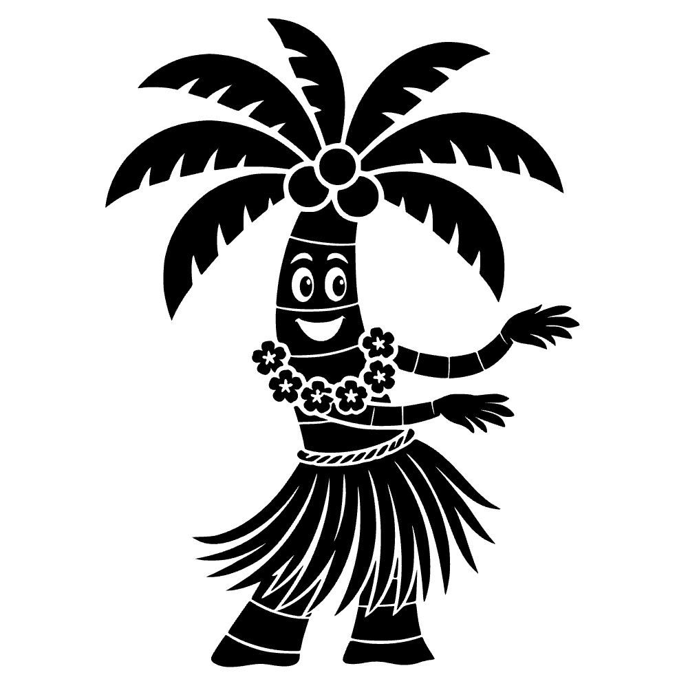 Palmera haciendo hula — archivo SVG
