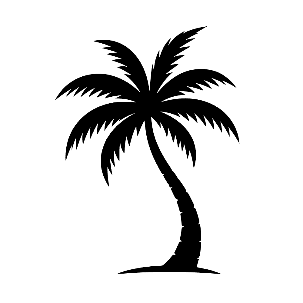 Palm Tree Silhouette SVG cut file preview