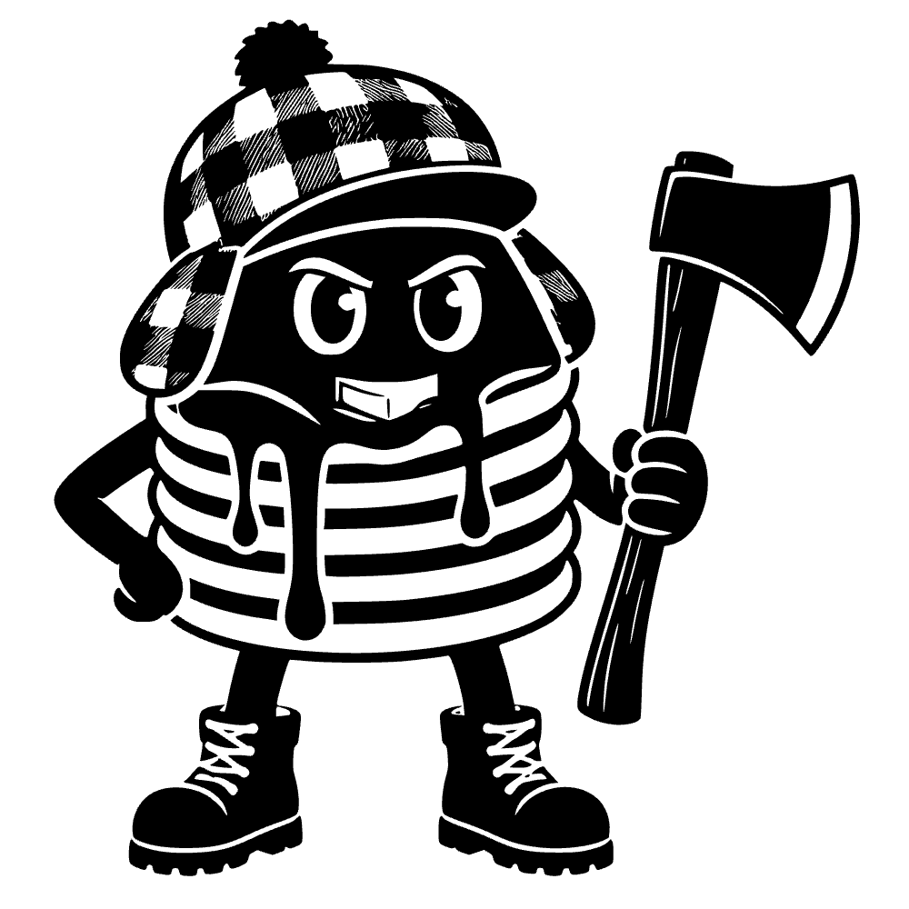 Apilamiento de pancakes leñador — archivo SVG