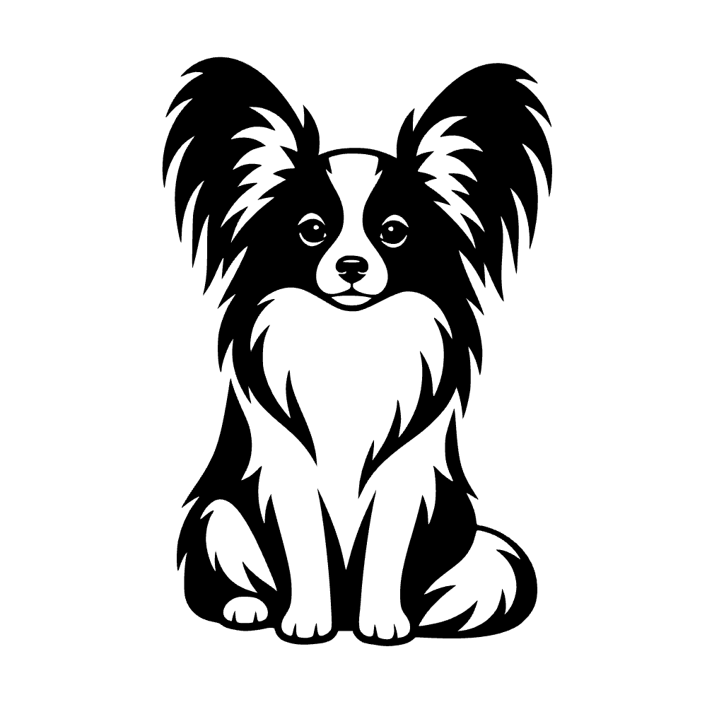 Icono de perro papillon — archivo SVG