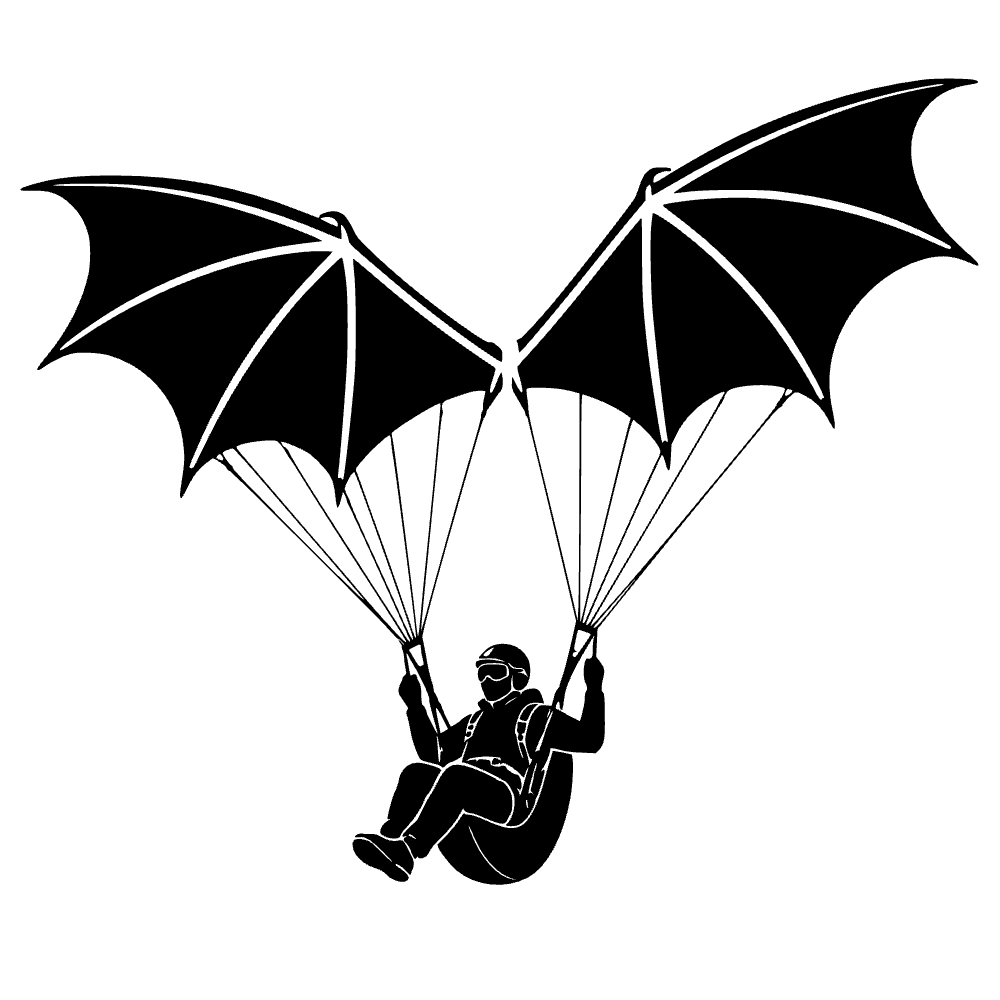 Paraglider Soaring Icon SVG SVG cut file preview