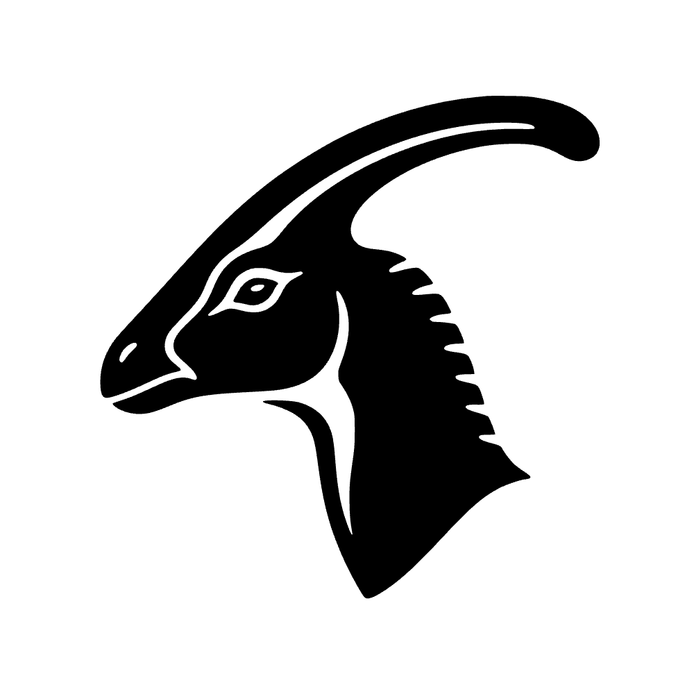 Cabeza de parasaurolophus — archivo SVG