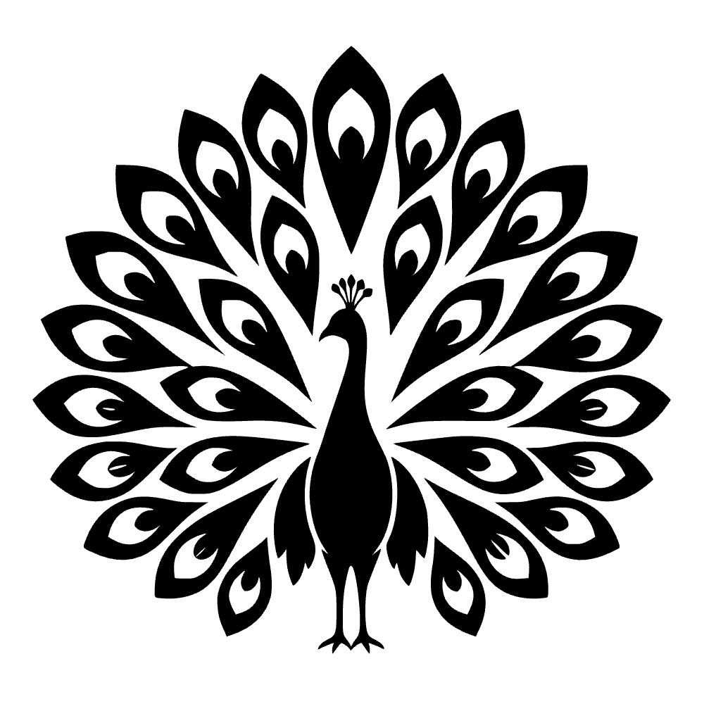 Ícono de cola de pavo real — archivo SVG