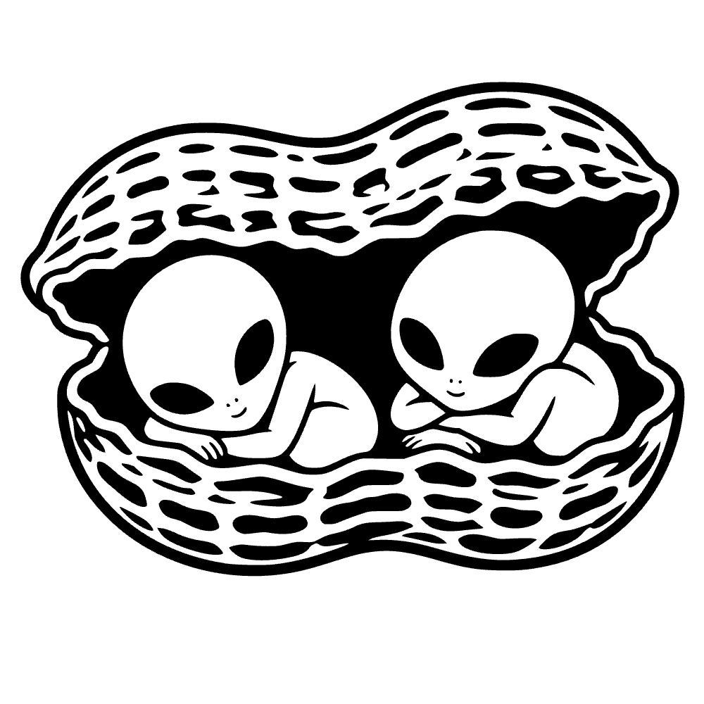 Cacahuate partido — archivo SVG