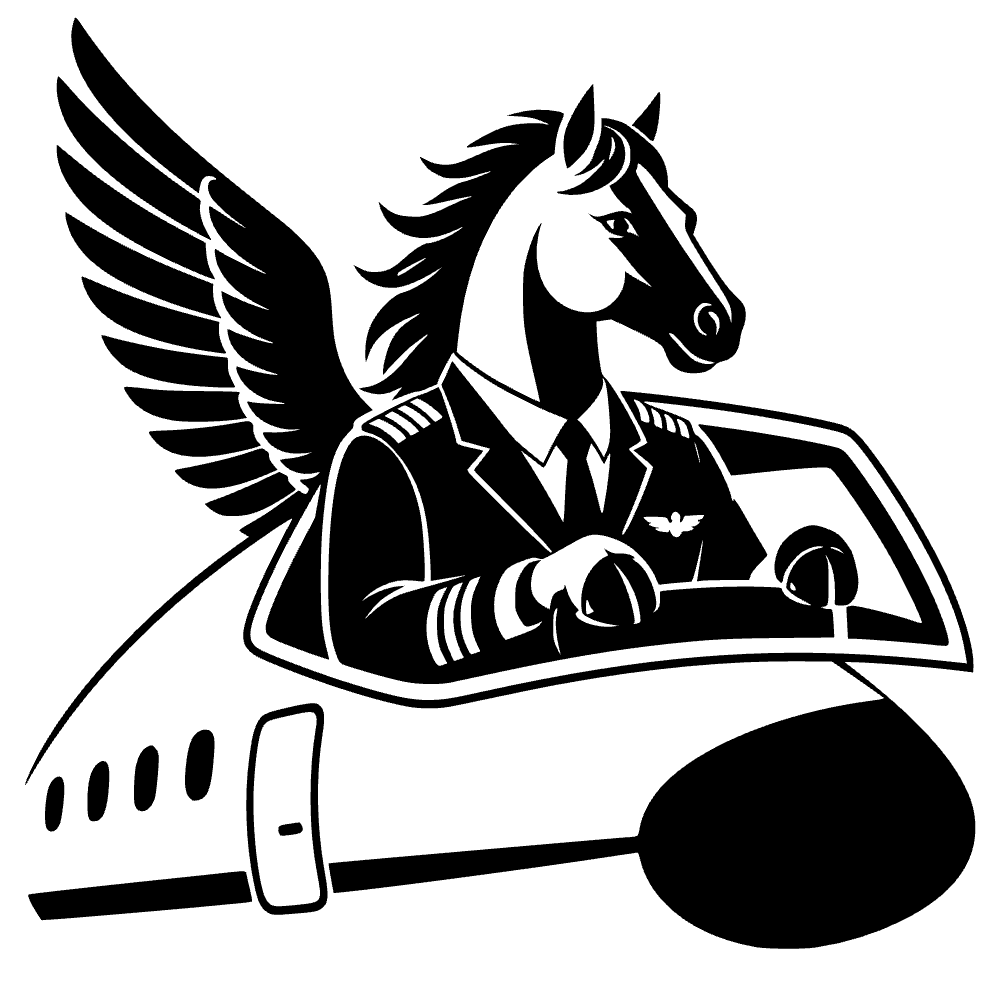 Pegaso piloto de aerolínea — archivo SVG