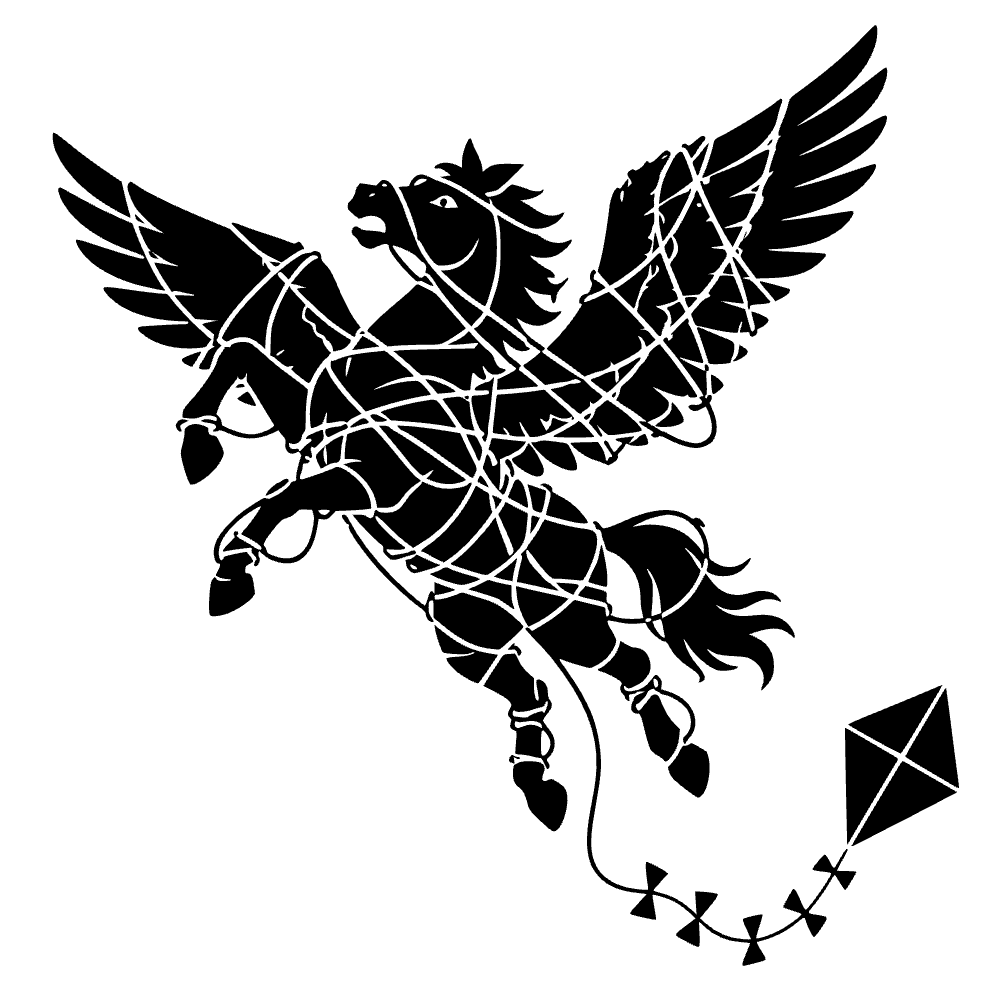 Pegasus Flying Icon SVG cut file preview