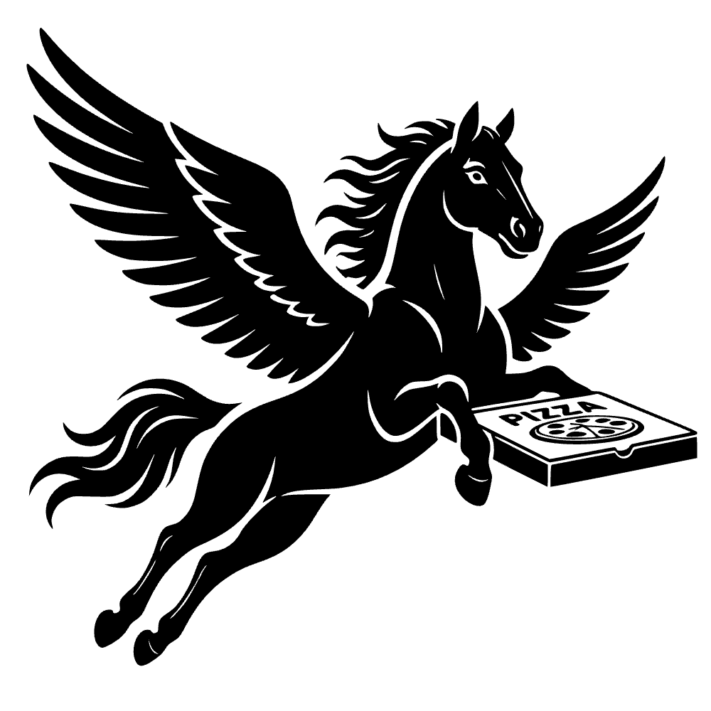 Pegasus Flying Through Air SVG cut file preview