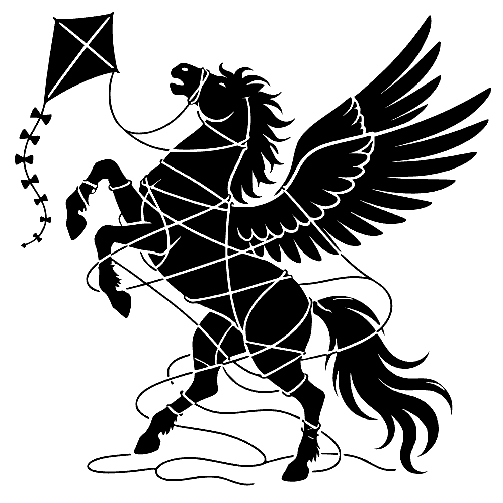 Pegaso enredado — archivo SVG