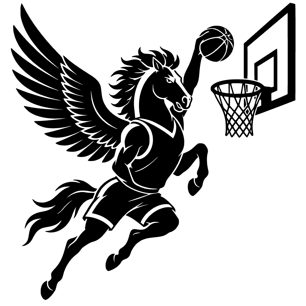 Pegasus Playing Basketball SVG SVG cut file preview
