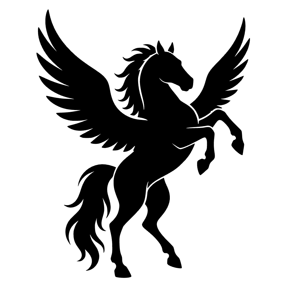 Pegasus Rearing Back SVG cut file preview