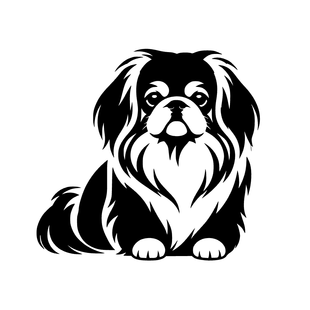 Cara de perro pekinés — archivo SVG