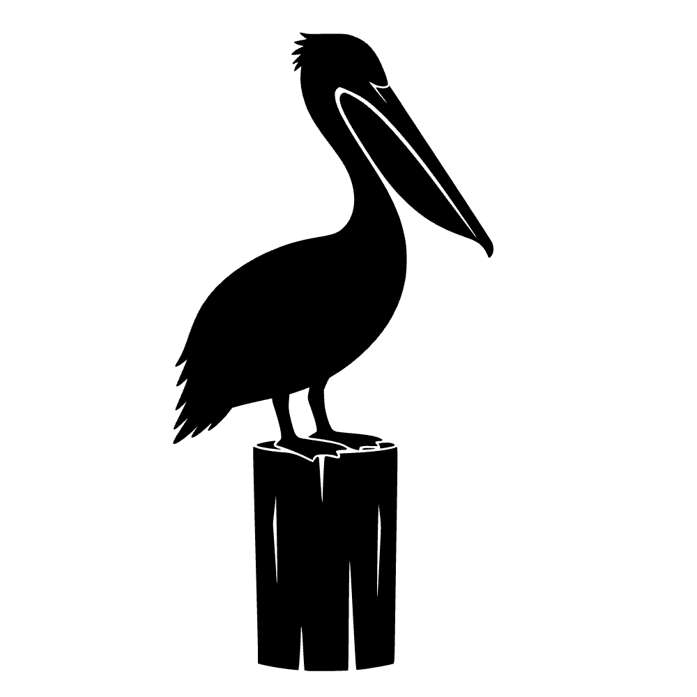 Pelícano posado — archivo SVG