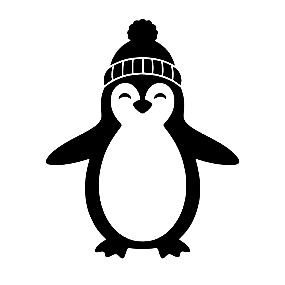 Gorro de lana de pingüino — archivo SVG